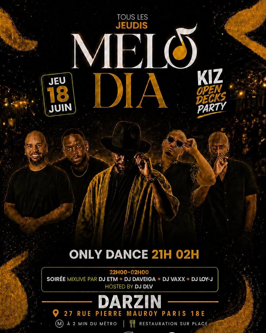 ✨️ MÉLODIA - PARIS CENTER KIZOMBA PARTY - EDITION OPEN DECKS ✨️