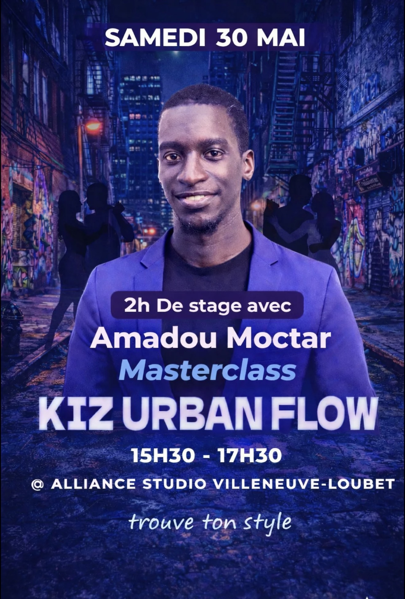 Stage avec Amadou de Kizomba Urban Kiz