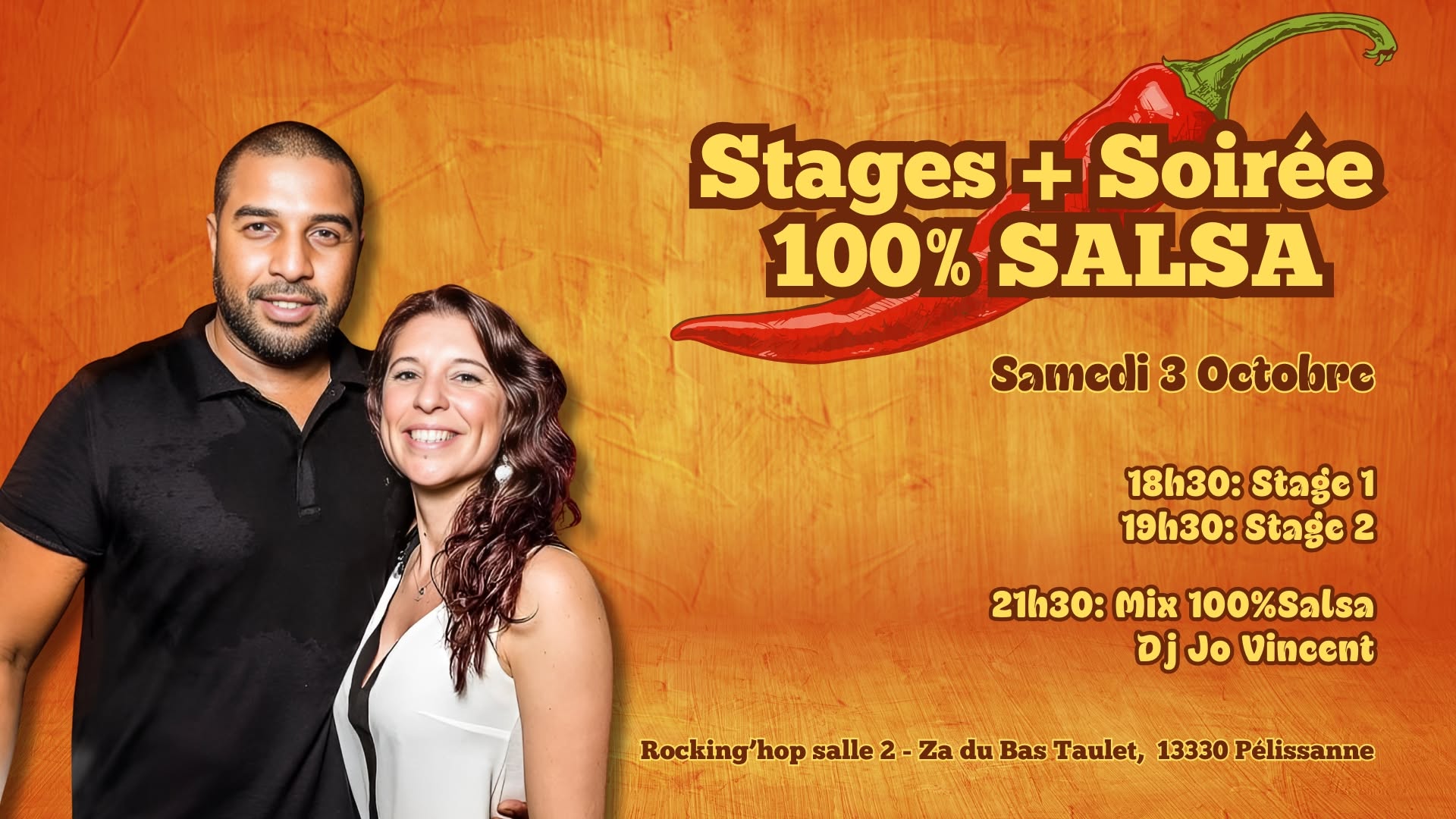 Stages + Soirée 100% Salsa samedi 3 octobre