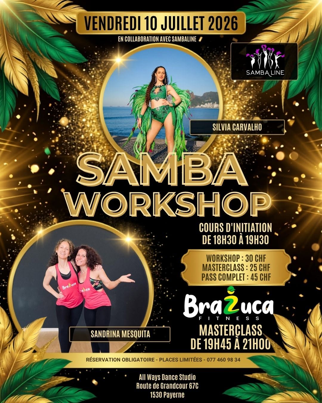 💃 Workshop de Samba & Masterclass de Brazuca Fitness 🔥