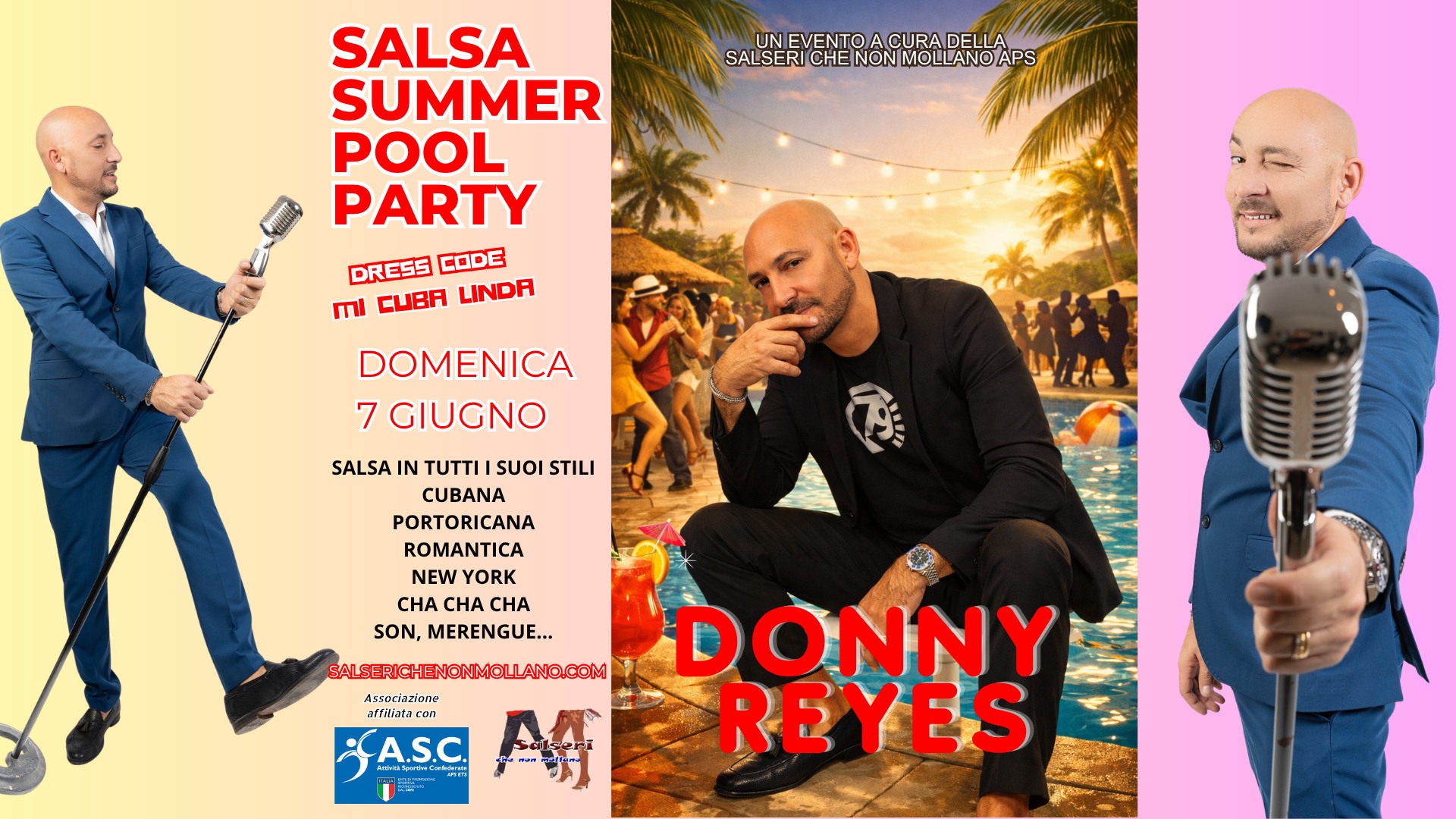 Salsa Summer Pool Party 7 Giugno 2026 con Donny Reyes