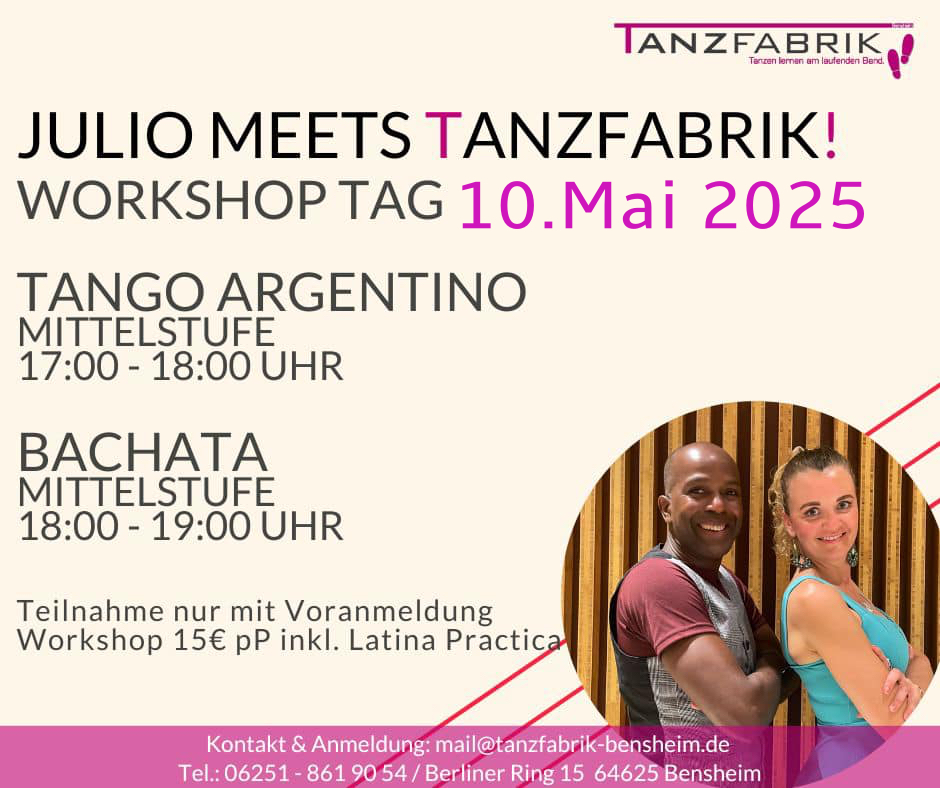 Tanzfabrik Bensheim - Tango Argentino und Bachata Mittelstufe