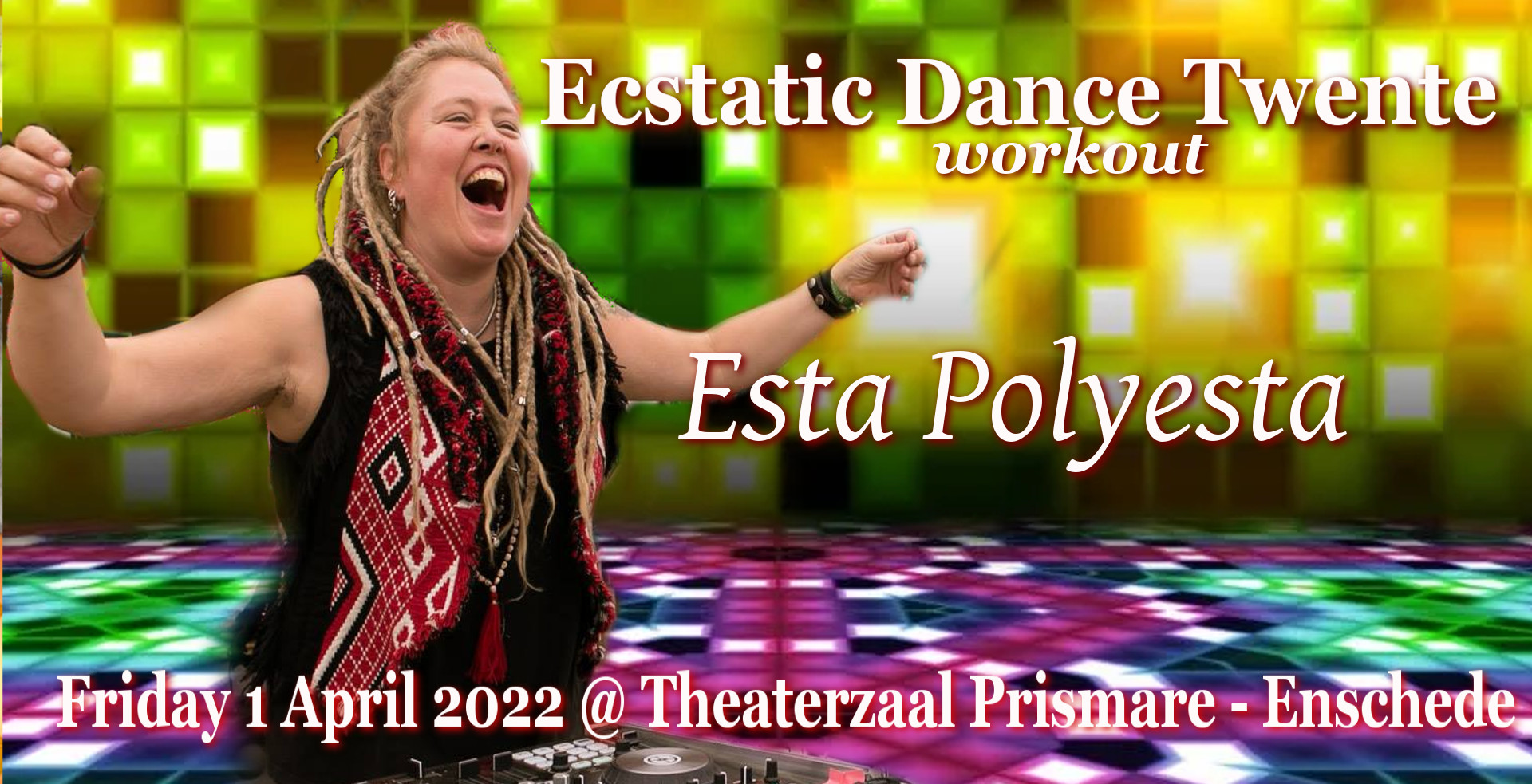 Ecstatic Dance Twente DJ Esta Polyesta Theaterzaal Prismare Enschede
