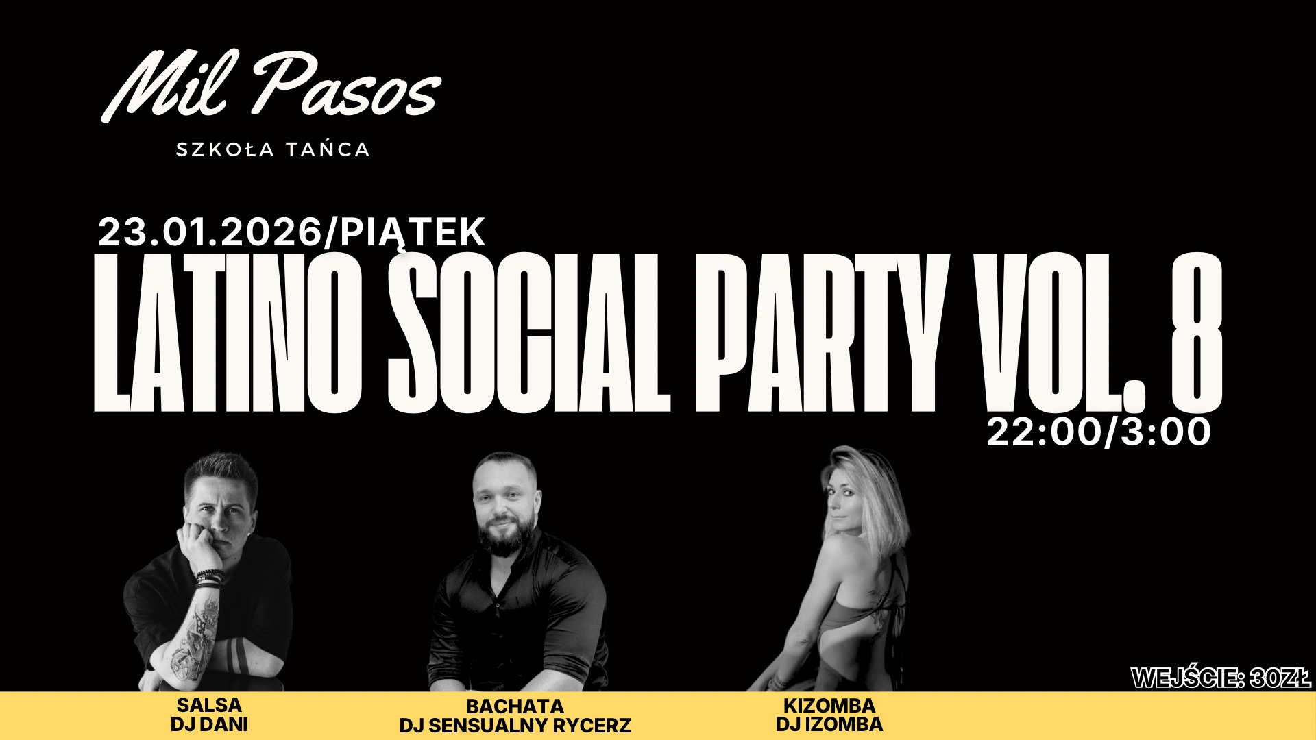 LATINO SOCIAL PARTY vol. 8 - 23.01.2026 PIĄTEK! BACHATA SALSA KIIZOMBA