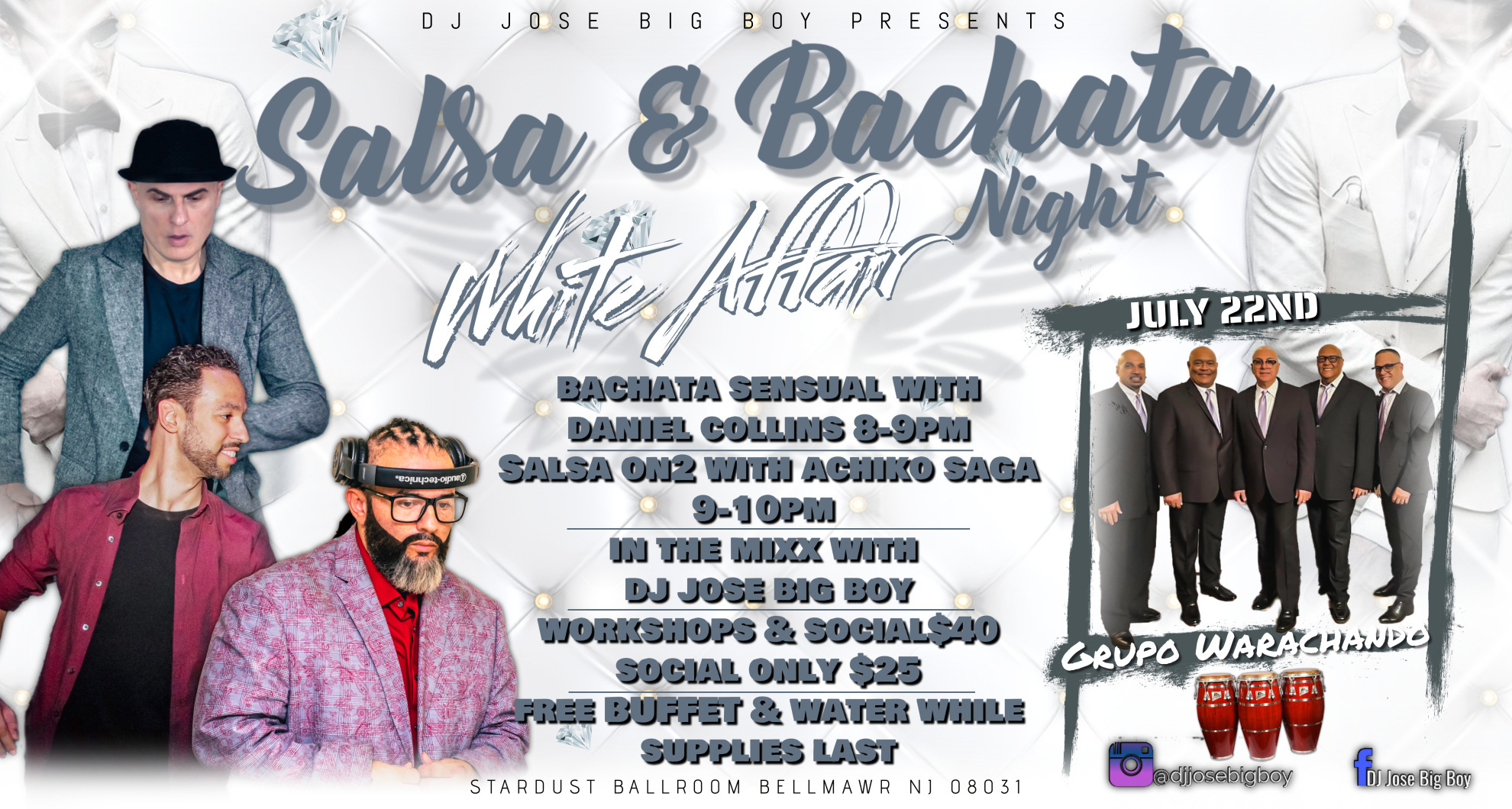 Salsa & Bachata Night White Affair With DJ Jose Big Boy & Friends