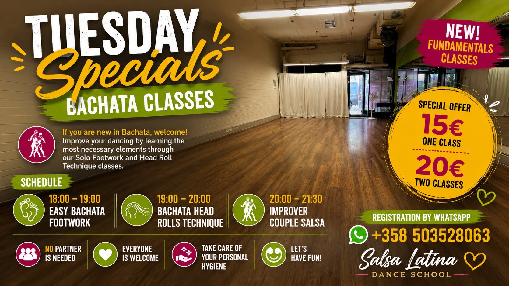 Special Tuesday classes in summer