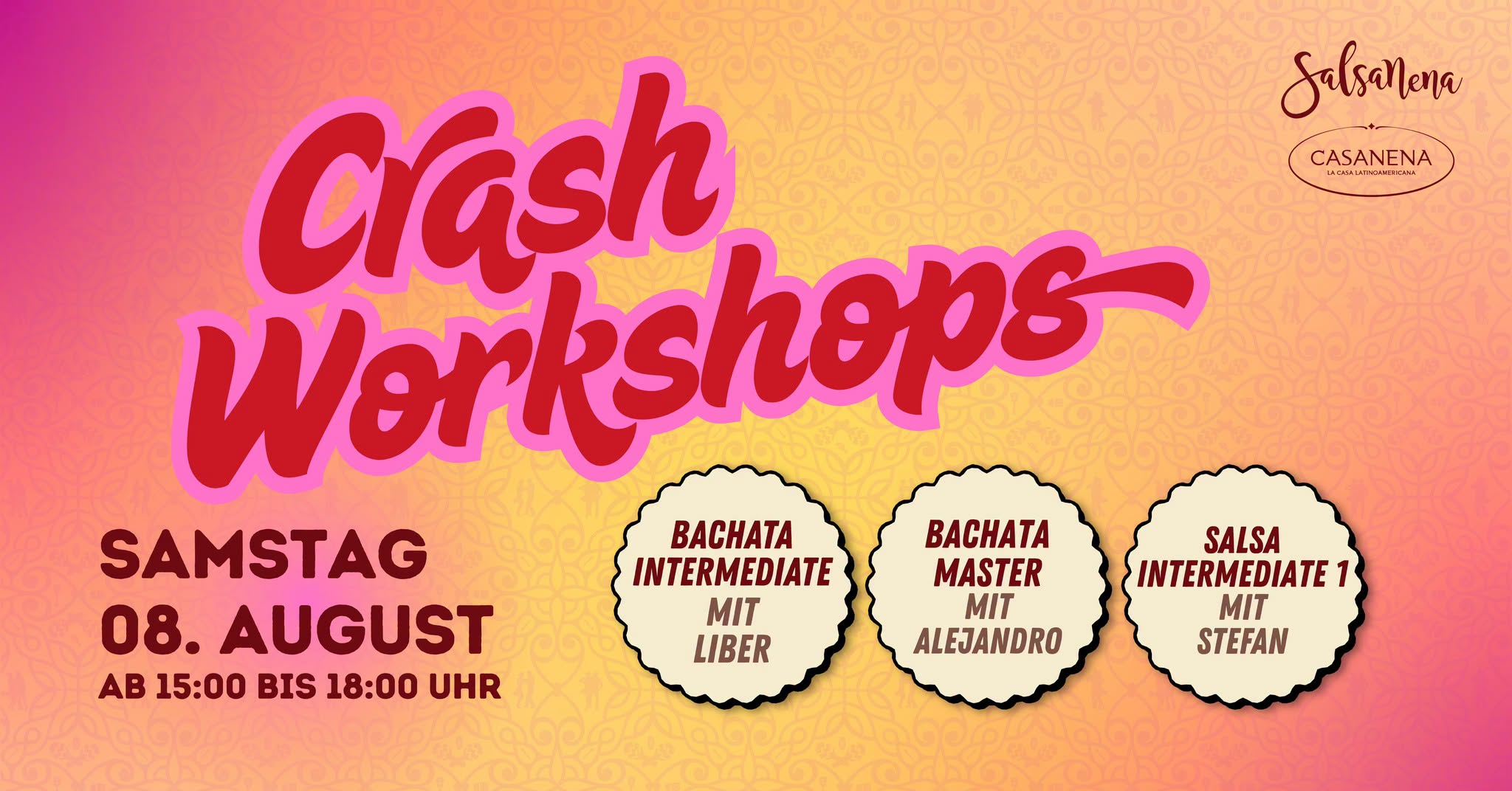SAMSTAG CRASH WOKSHOPS💃🥳😎
