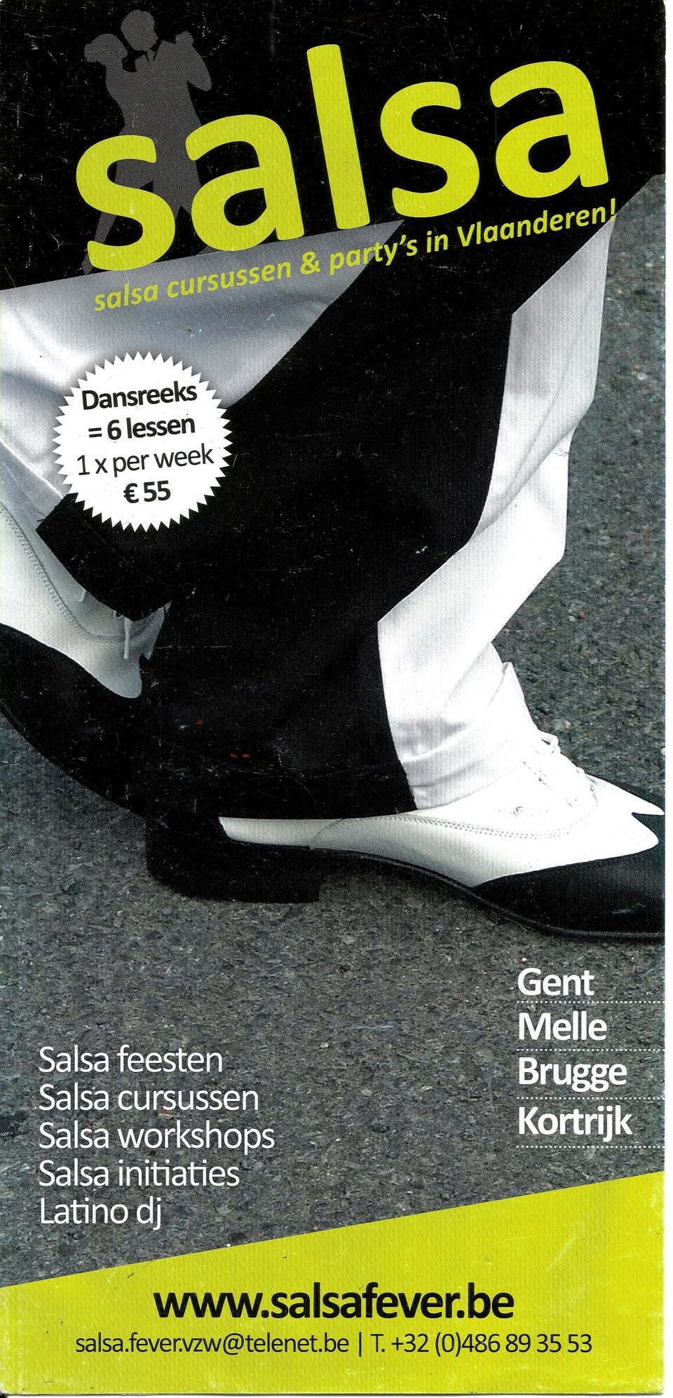 Salsa snelzomerdanslessen, 2 keer per week, op dinsdag en op woensdag, voor beginners in Gent.