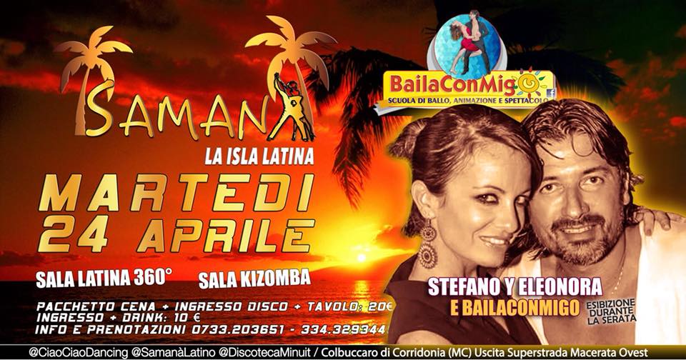 ❋ Samanà Latino ❋ Martedì 24 Aprile 2018