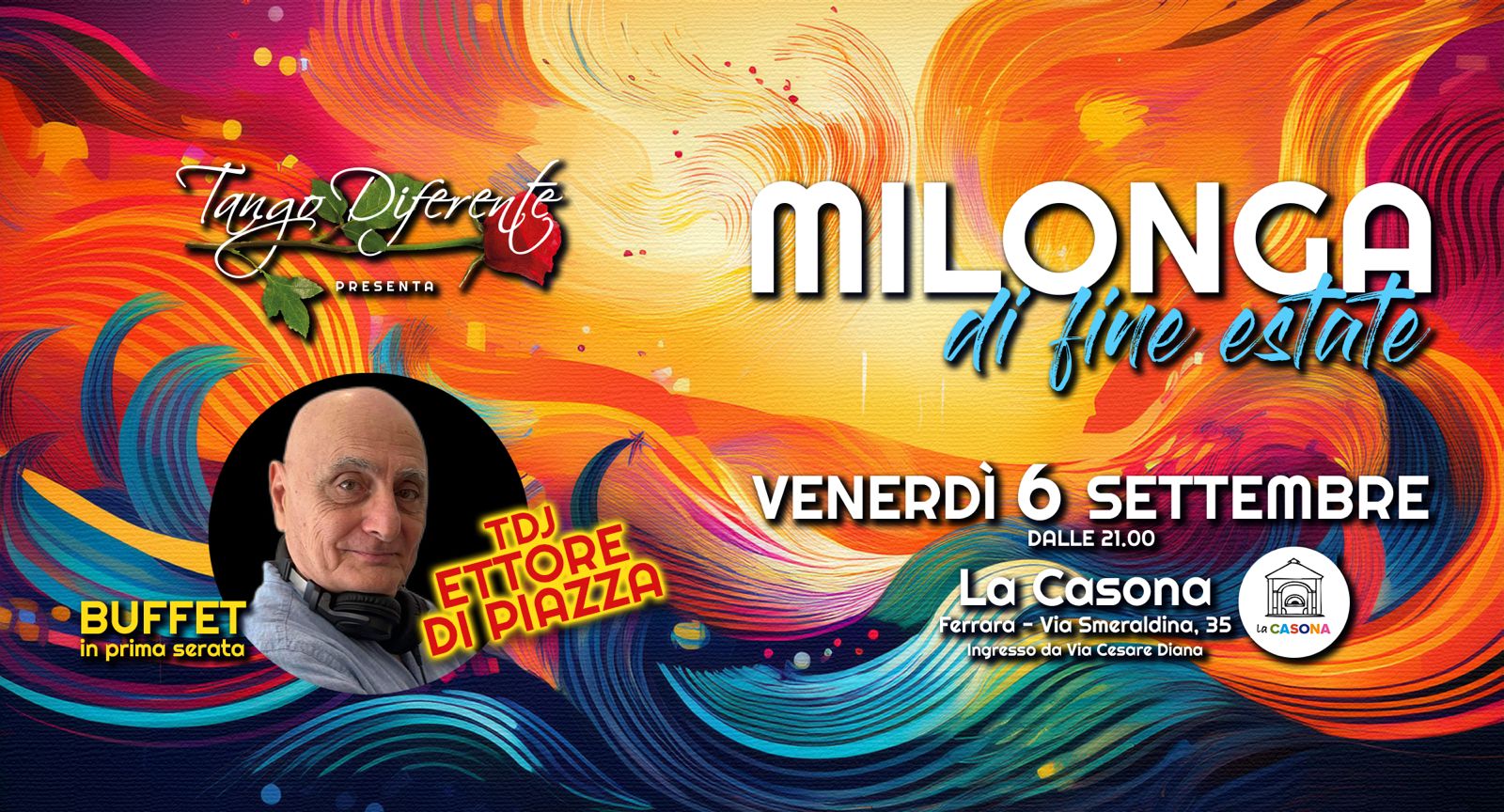 Milonga di fine estate alla Casona di Ferrara! Tdj Ettore Di Piazza