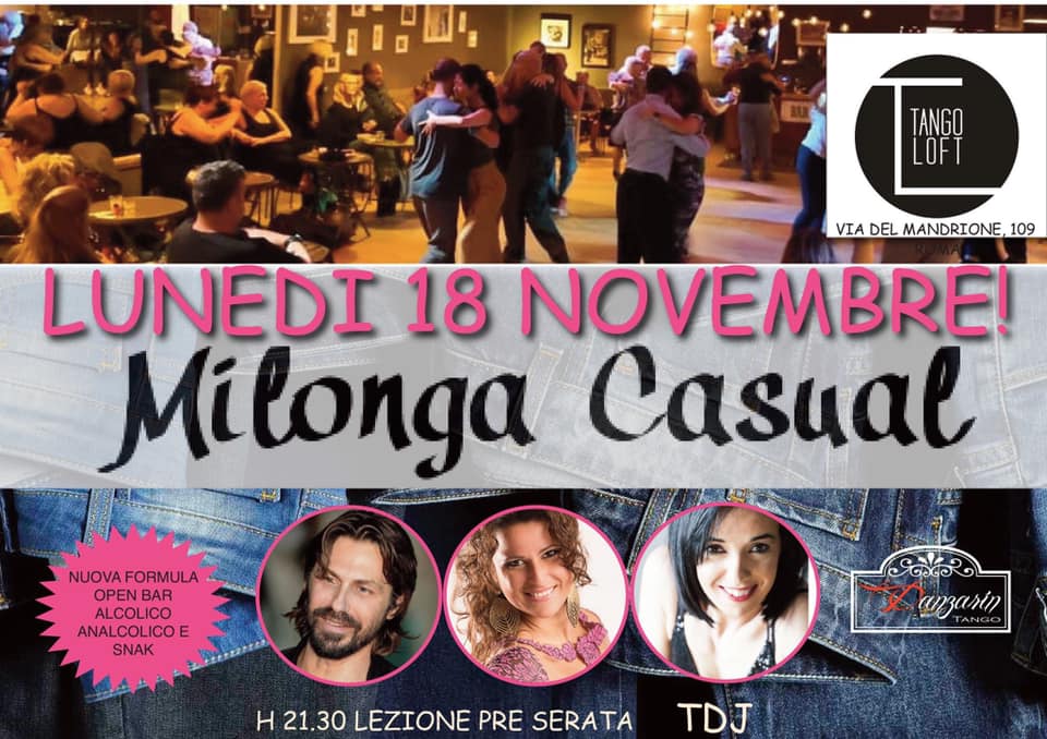 Lunedì 18 torna la Milonga Casual! Tdj Simona di Giuseppe