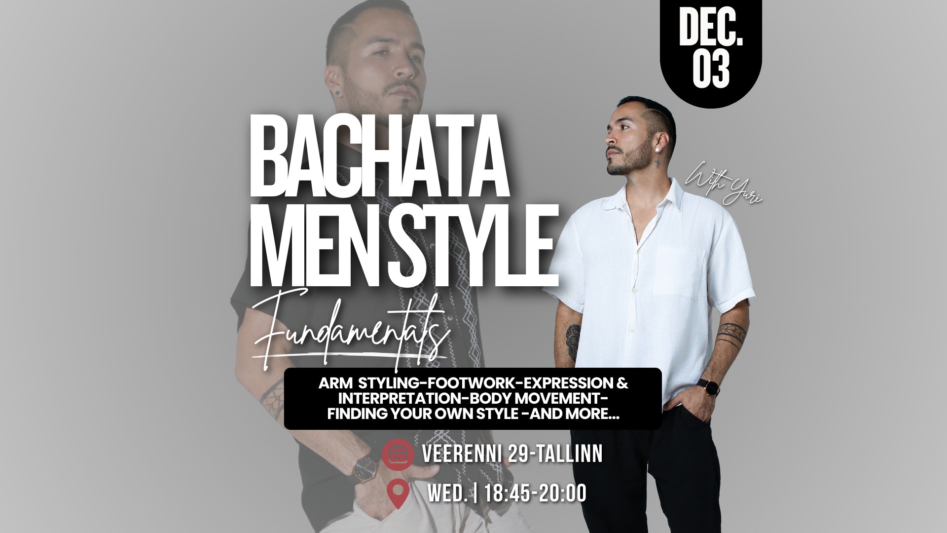 Bachata Solo Fundamentals for Men - 2 month course