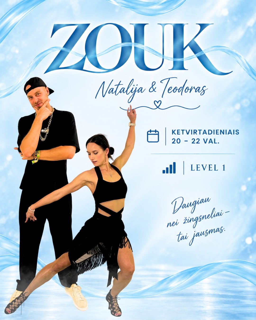 ZOUK pradedantieji 🩵 Spalio 8d. išbandyk NEMOKAMAI