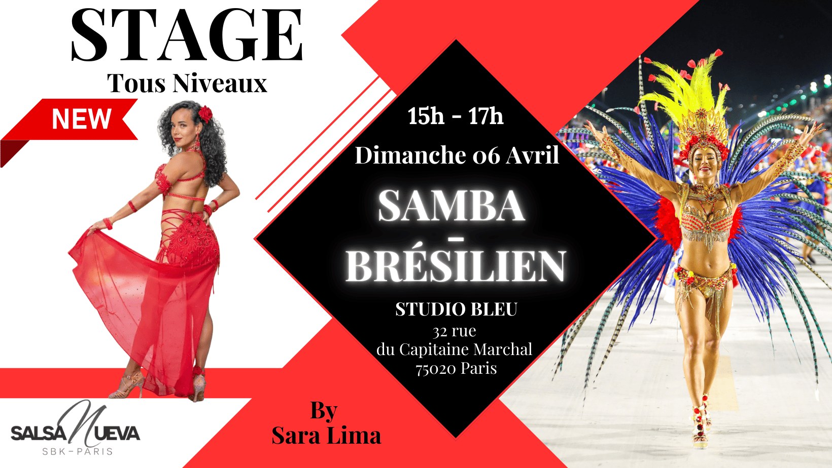STAGE SAMBA BRÉSILIEN Tous Niveaux by Salsanueva