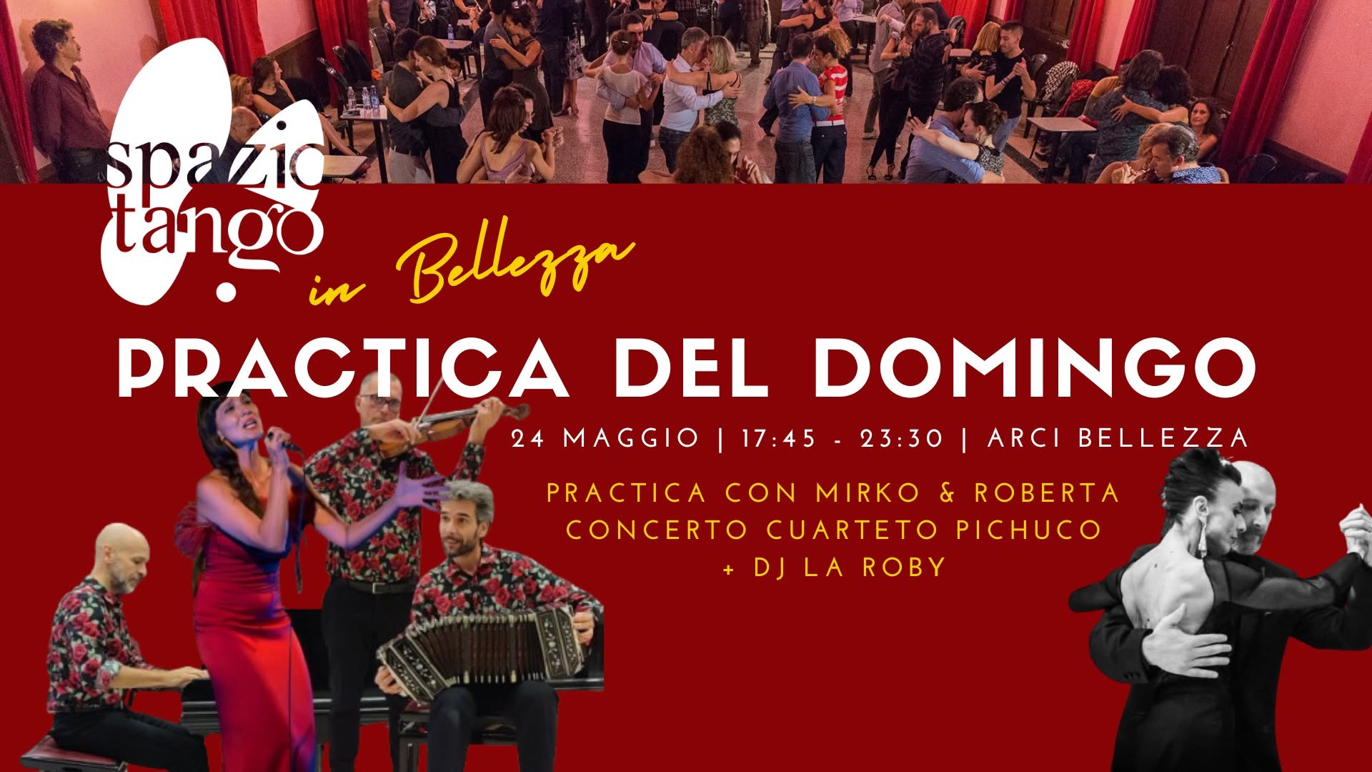 Practica del Domingo con Mirko & Roberta! Live Music Cuarteto Pichuco DJ La Roby
