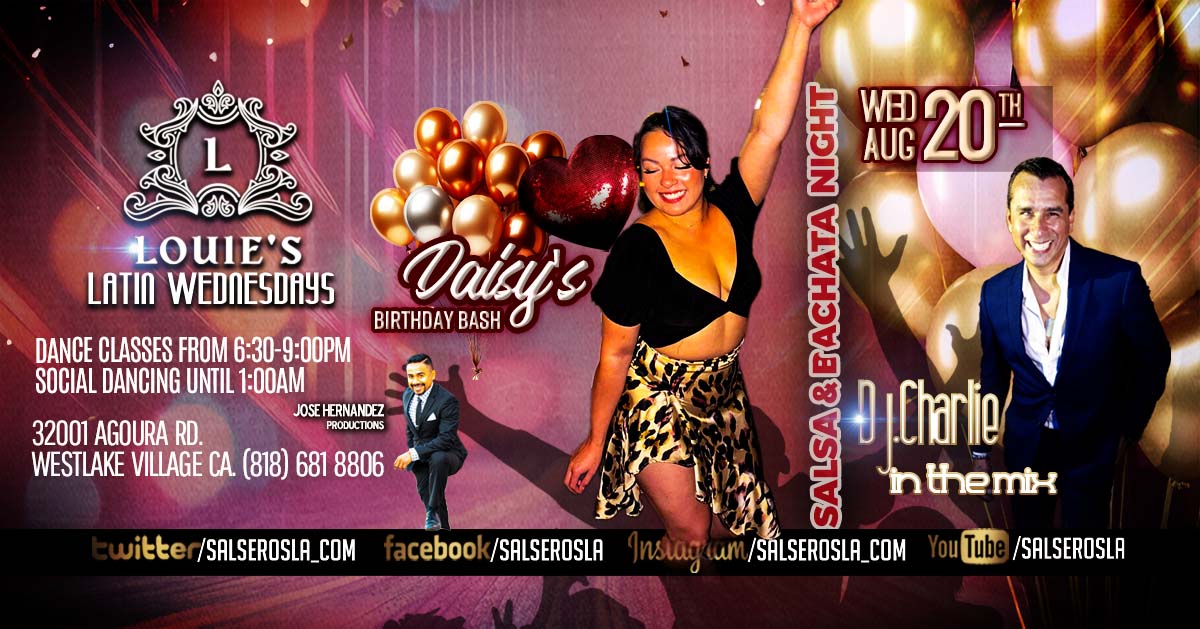 Club Louie's Salsa and Bachata Wednesday Night Dj. Charlie in the Mix!