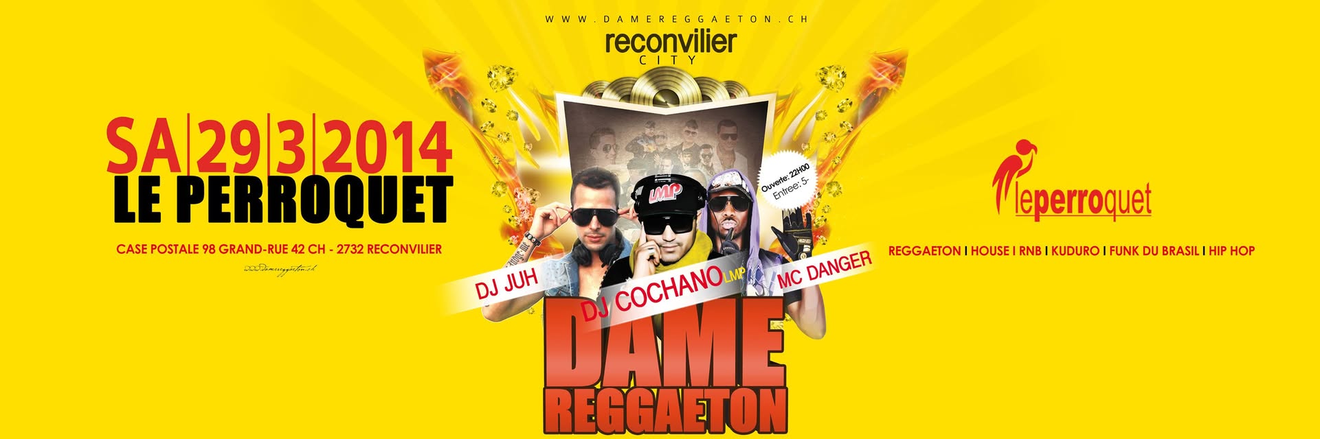 DAME REGGAETON @ PERROQUET CLUB SAMEDI 29 MARS 2014