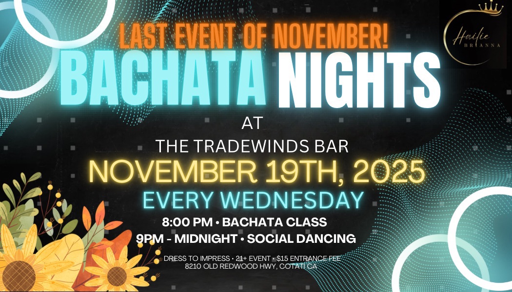 BACHATA NIGHT @ TRADEWINDS BAR!