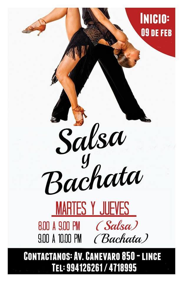 Clases de SALSA y BACHATA-Febrero 2017