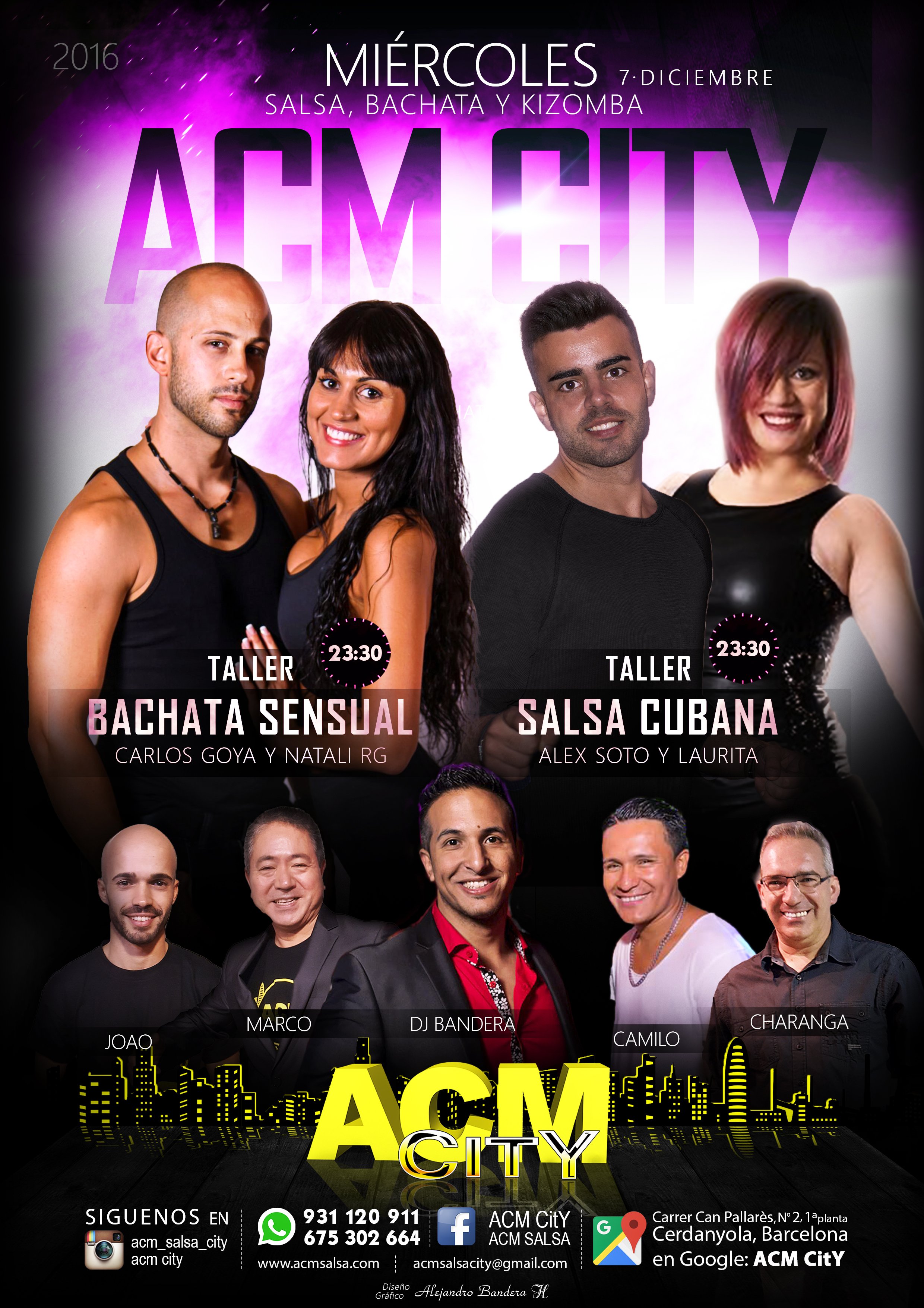 Miércoles 6: SALSA y BACHATA en ACM CitY