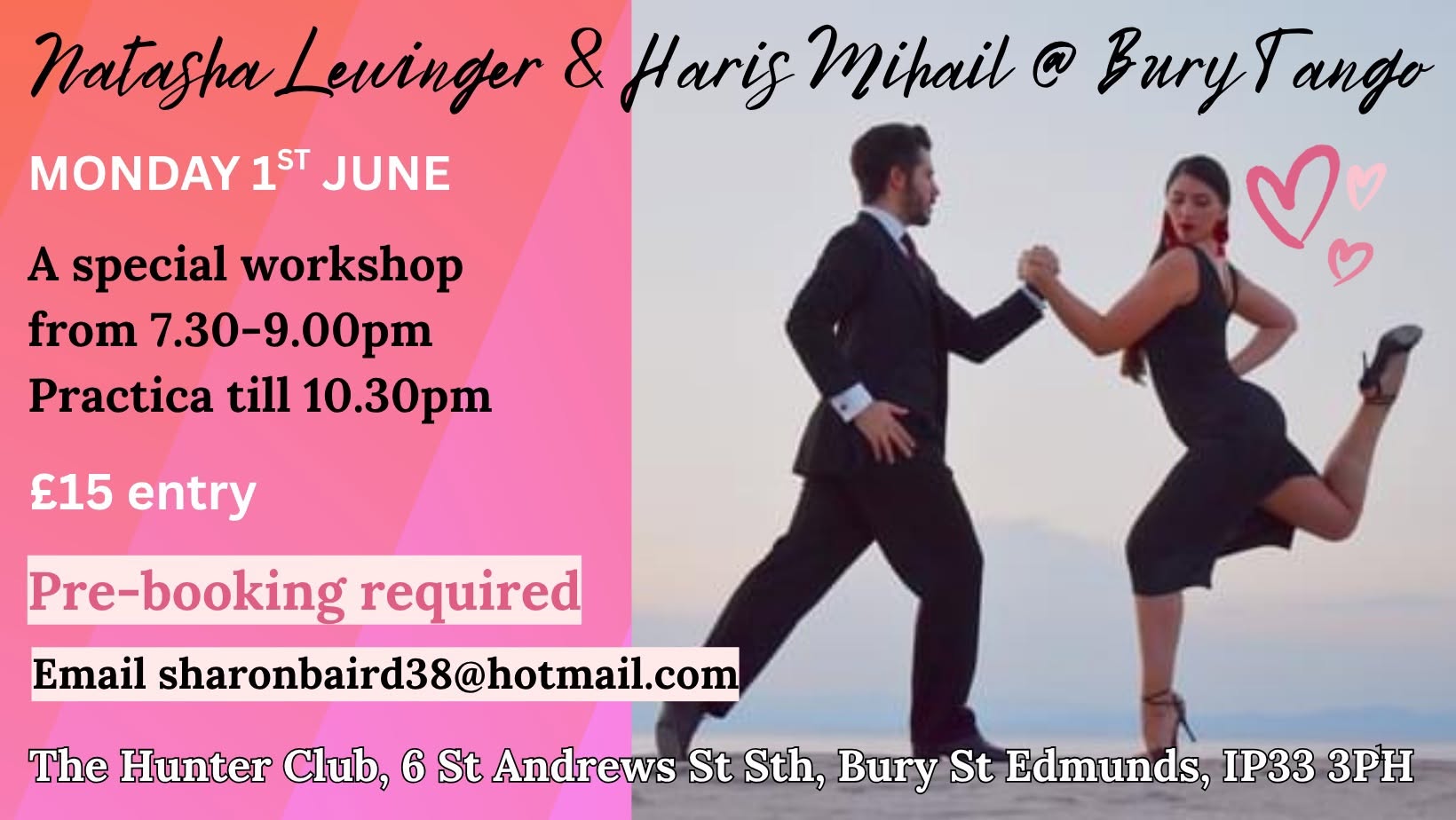 Special workshop with Natasha & Haris at Bury Tango