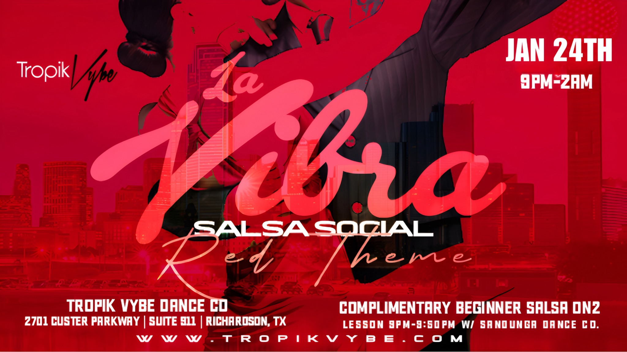 DFW Salsa Social Night - Red Theme