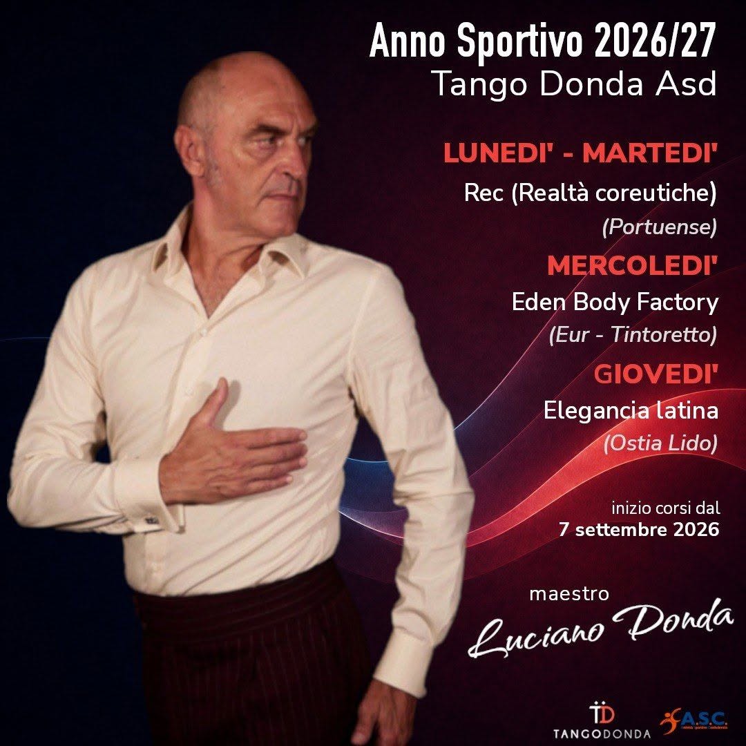 Nuovi corsi di Tango Anno sportivo 2026 27