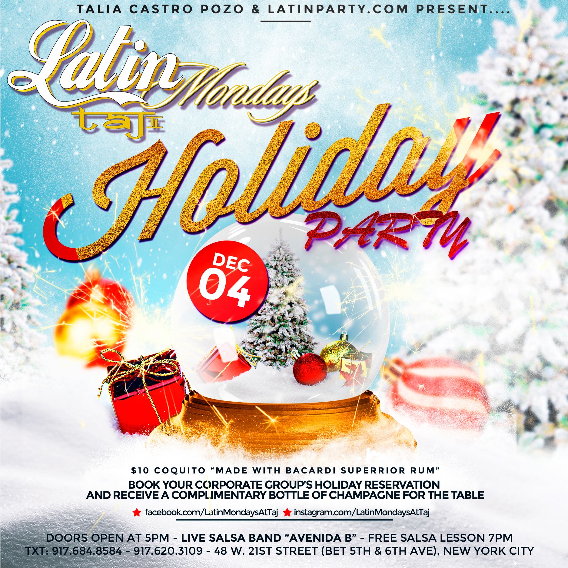 Latin Mondays at Taj Holiday Party