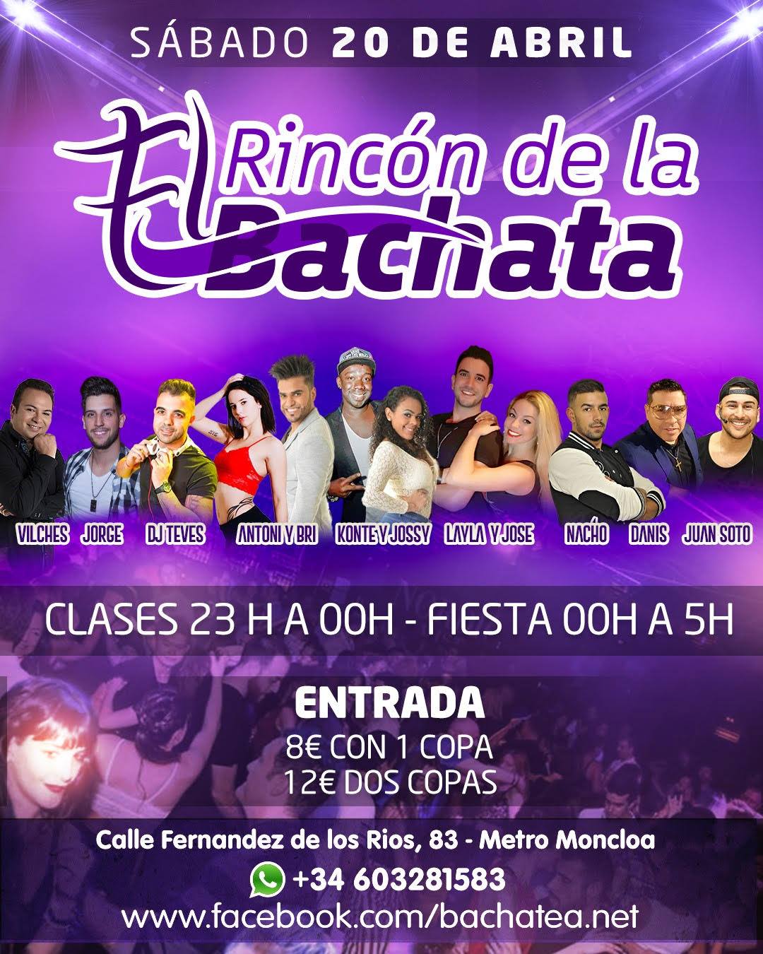 Sábado fiesta en Madrid en el Rincon de la Bachata.
