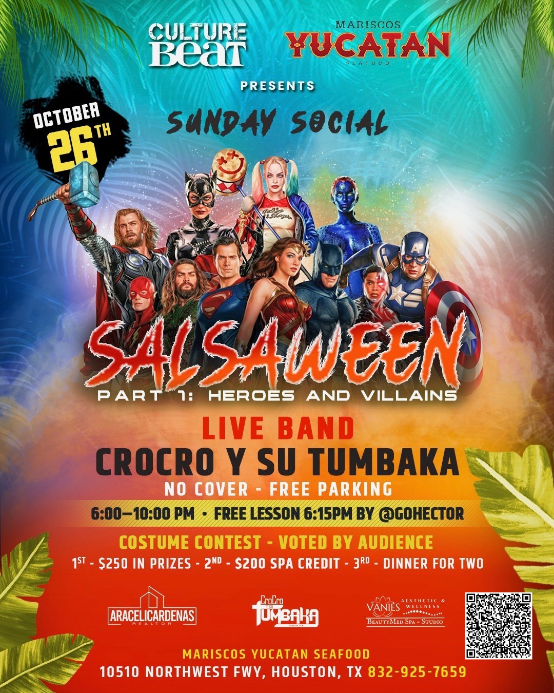 Culture Beat Salsaween Pt. 1 @ Mariscos Yucatán Halloween Latin Sunday
