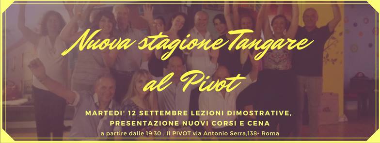 Pratica di inizio anno e ripresa attività Tangare al Pivot