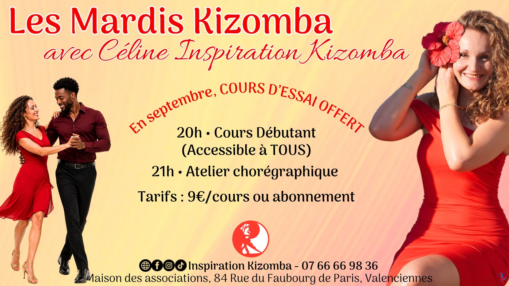 Cours de Kizomba à Valenciennes 🇦🇴 ESSAI OFFERT - Accessible à TOUS 🌺