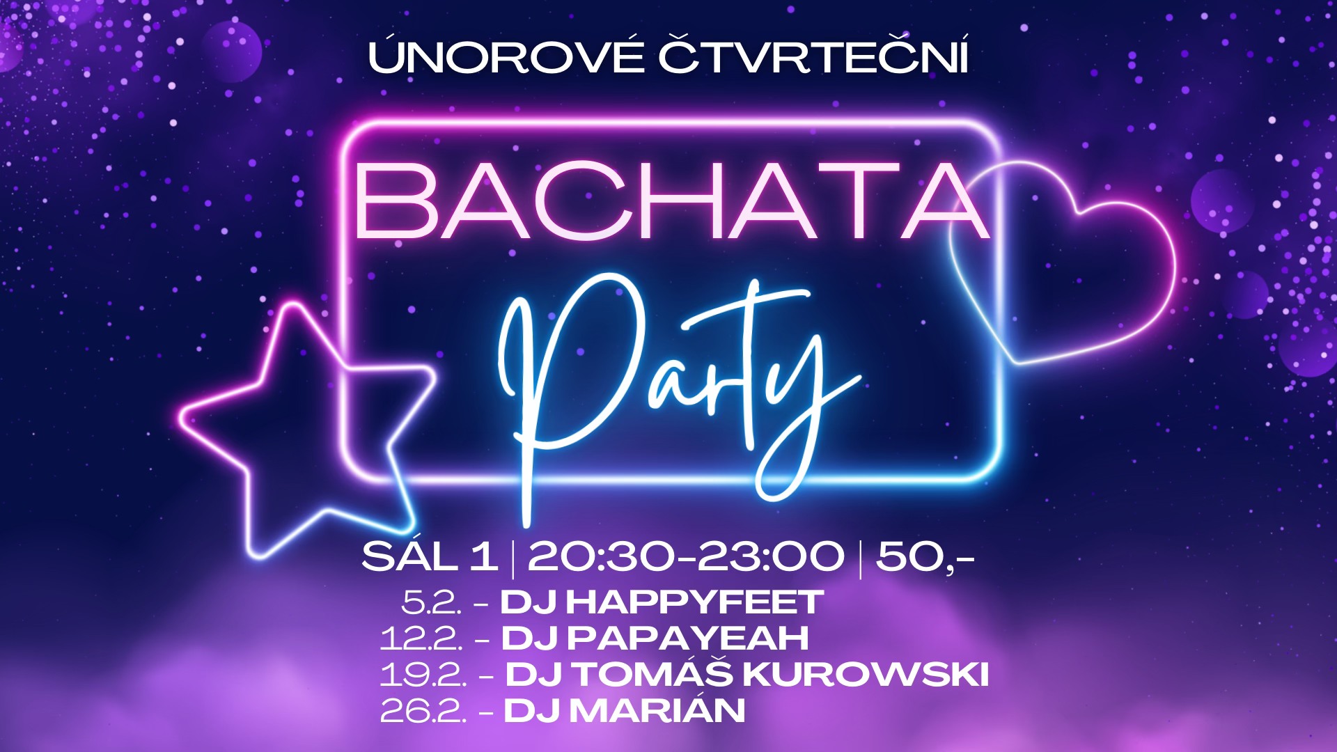 Pravidelná čtvrteční BACHATA párty ve Stolárně!