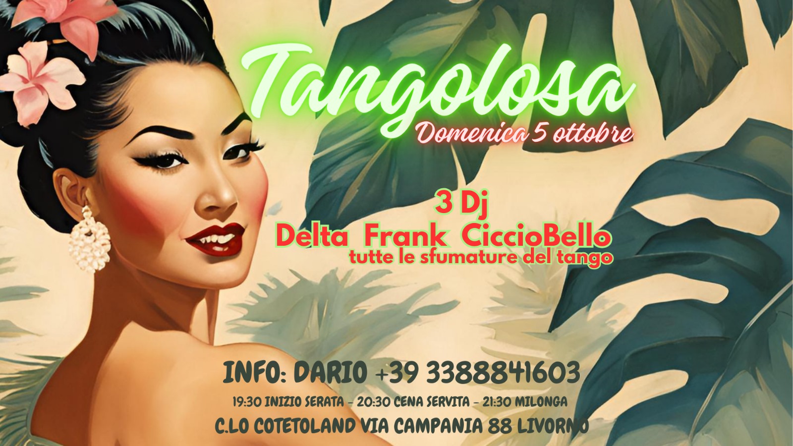 TANGOLOSA - milonga al Circolo Cotetoland Livorno. 3 DJ: DELTA, FRANK & CICCIObello