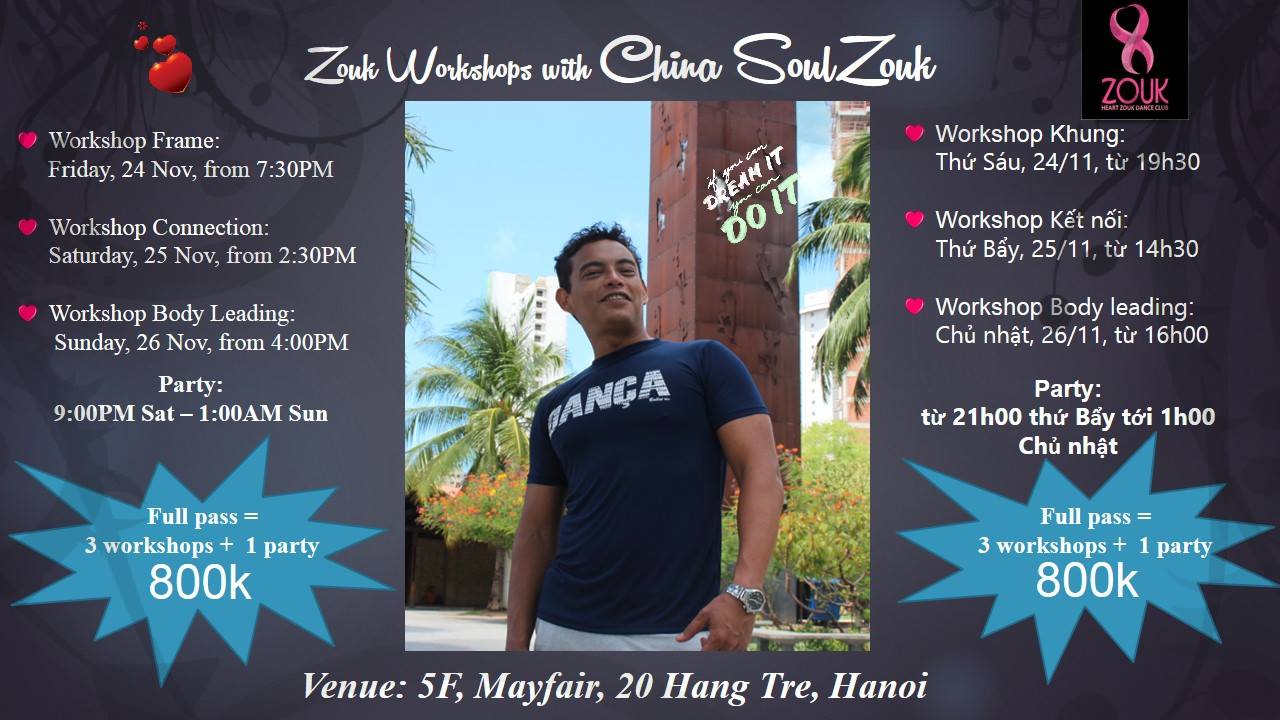 Zouk Workshops with China SoulZouk