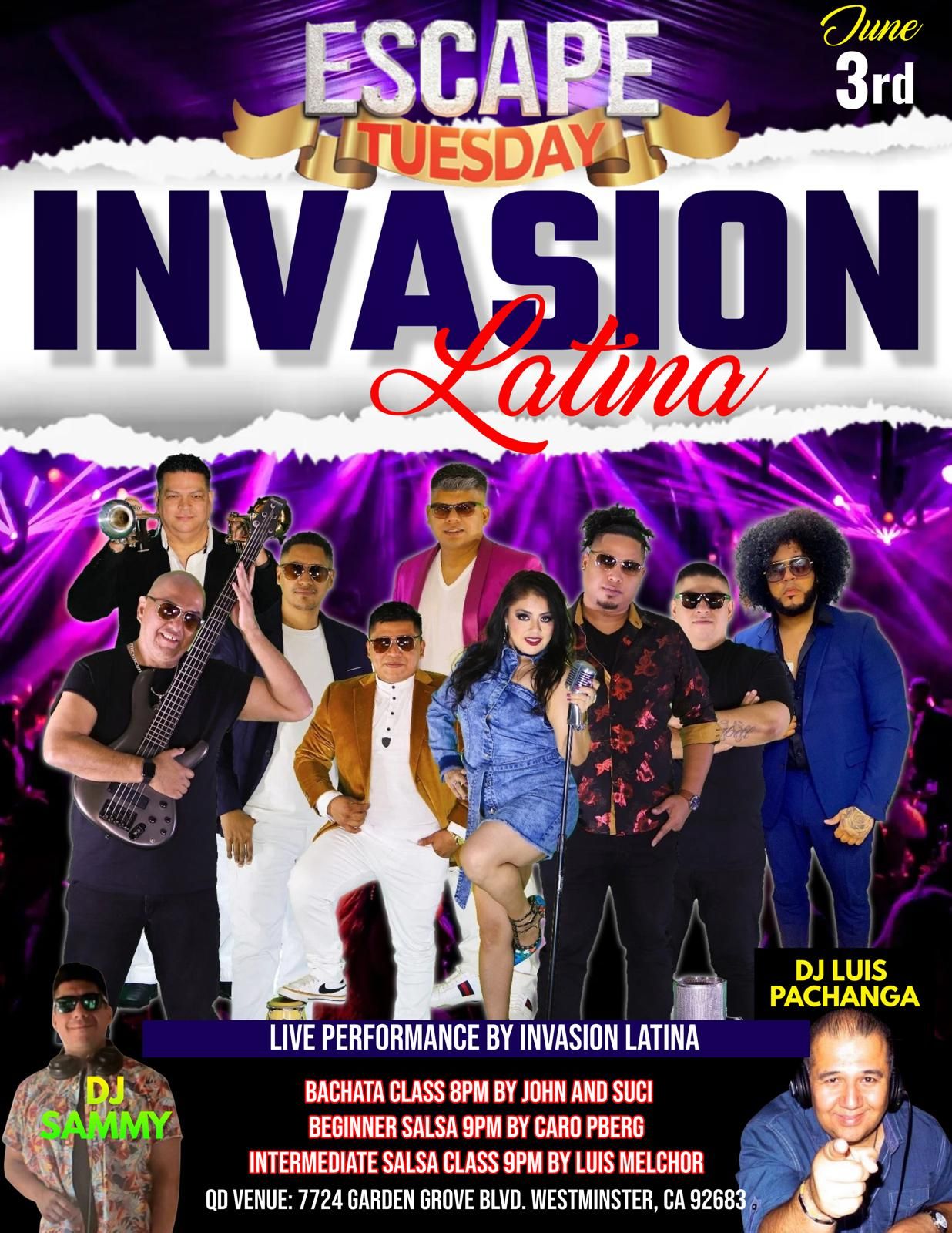 INVASION LATINA Salsa & Bachata Tuesday