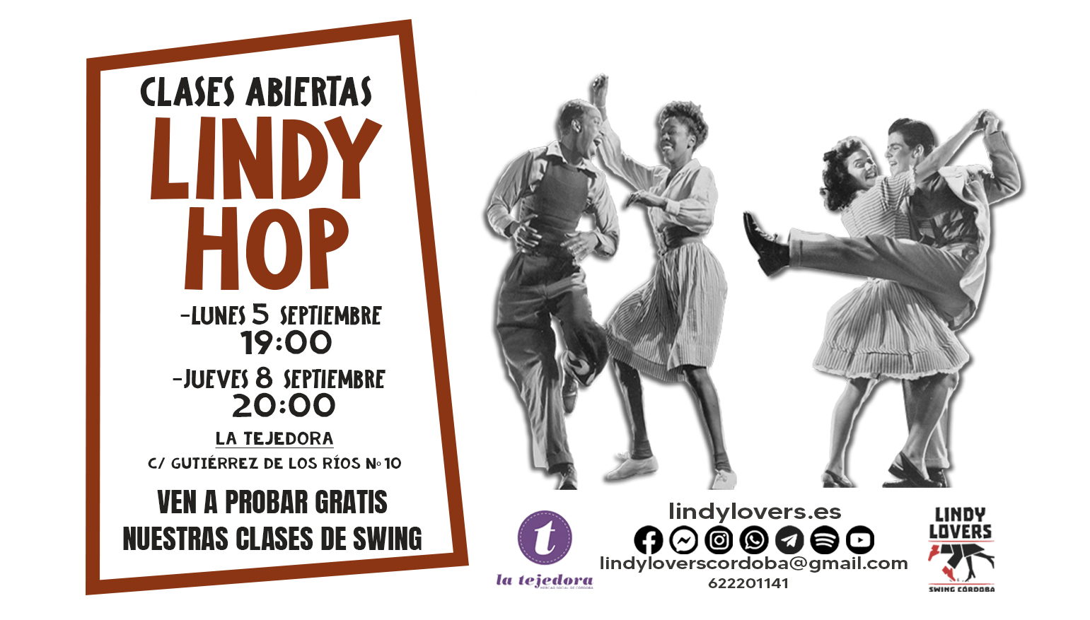 Clases Abiertas de Prueba-Aprende a bailar swing-