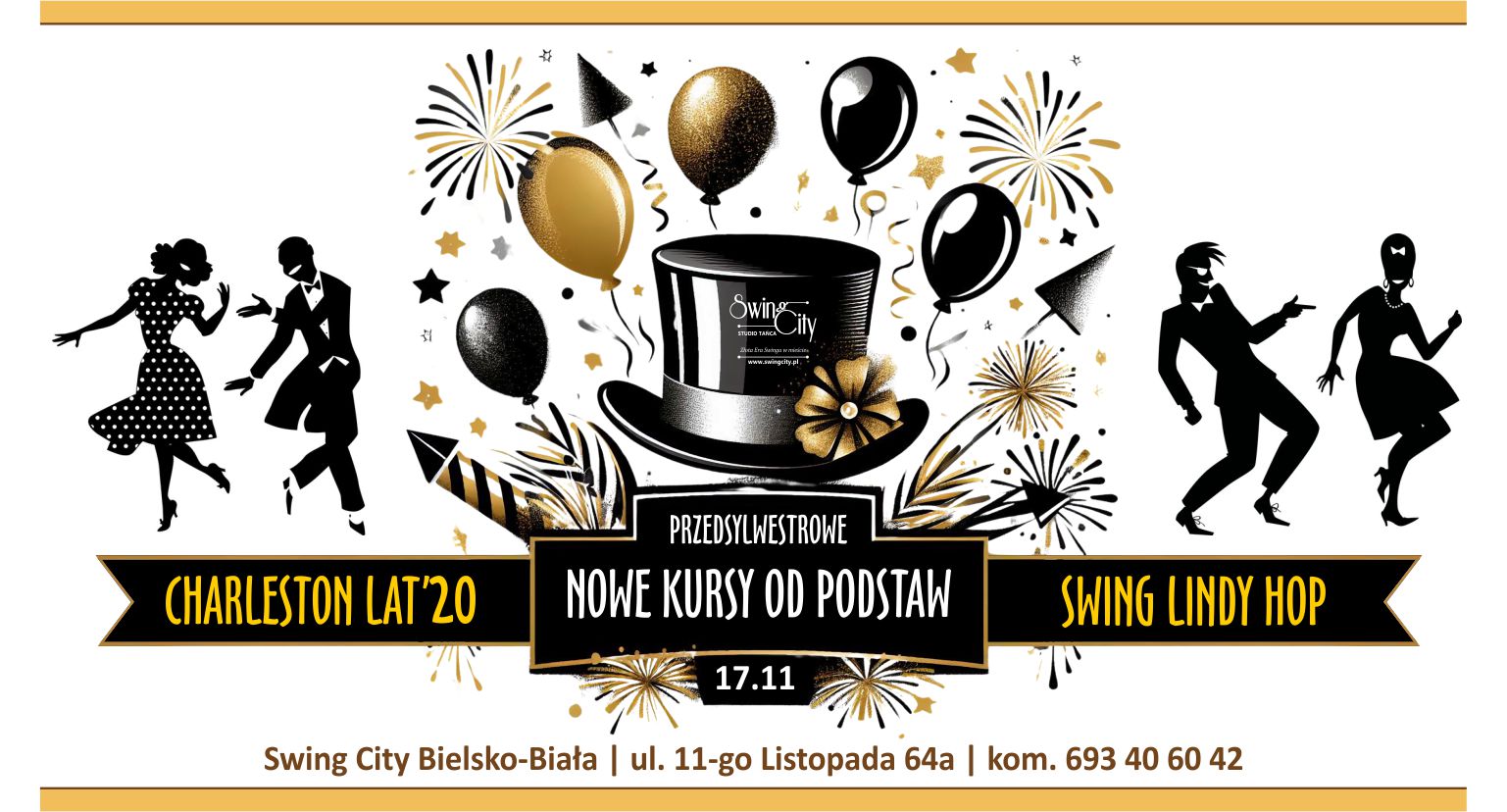 Przedsylwestrowe Kursy Tańca Od Podstaw Charleston lat'20 i Swing Lindy Hop