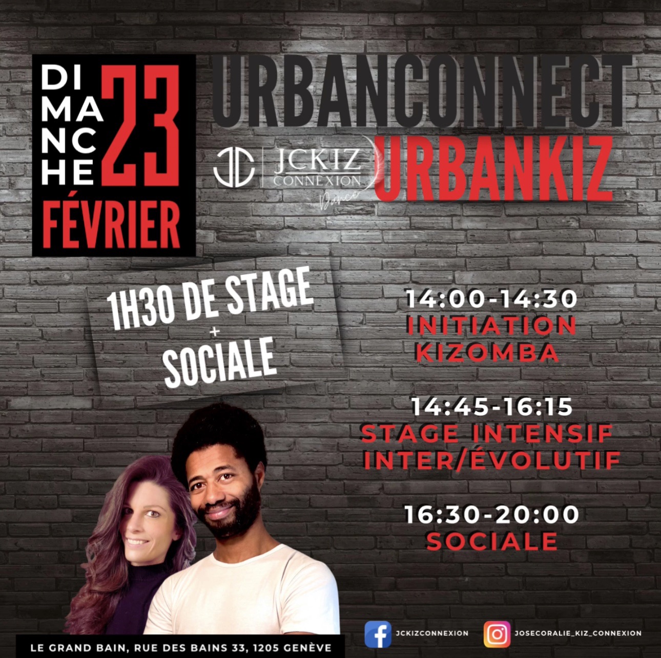 Initiation Kizomba + Stage intermédiaire URBANCONNECT + Sociale