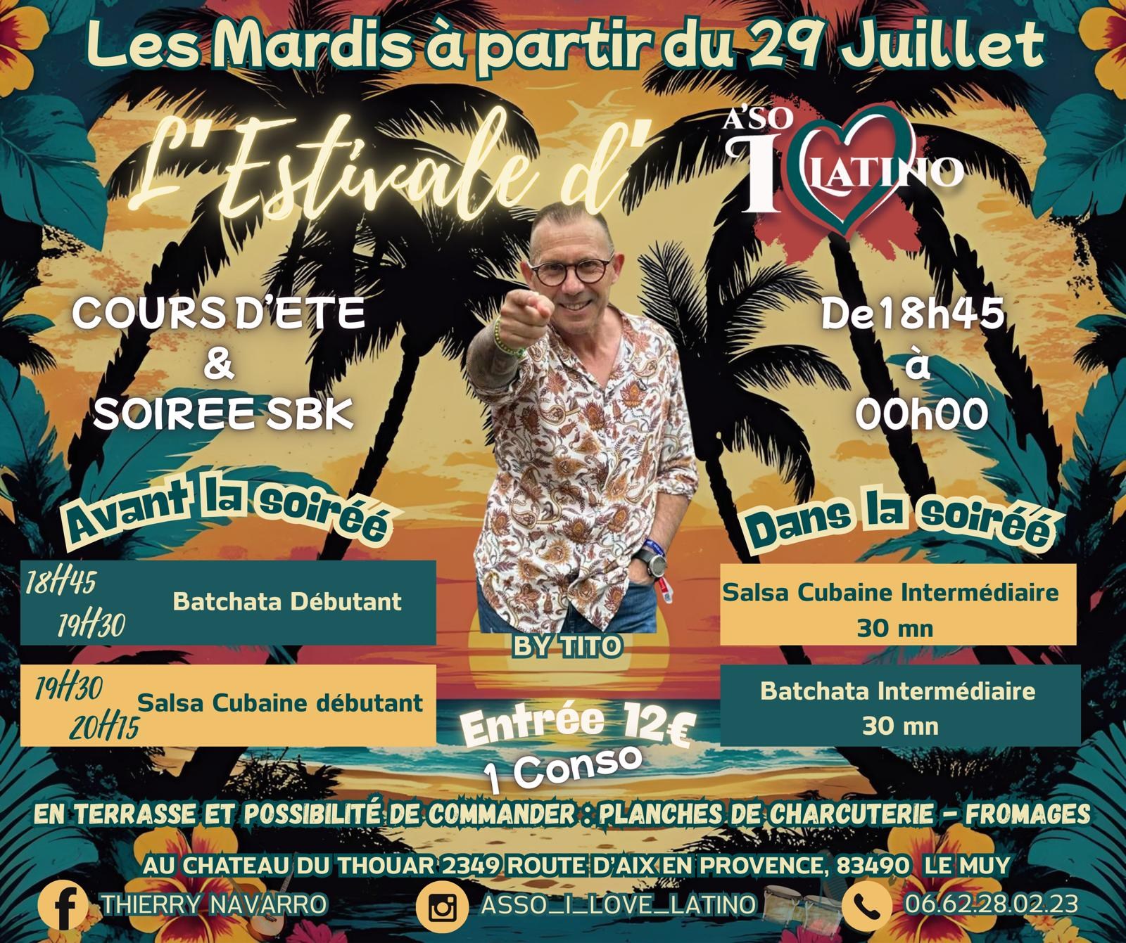 L'Estivale- COURS D'ETE SALSA BACHATA - Château du Thouar 2349 Route D'Aix en Provence - LE MUY