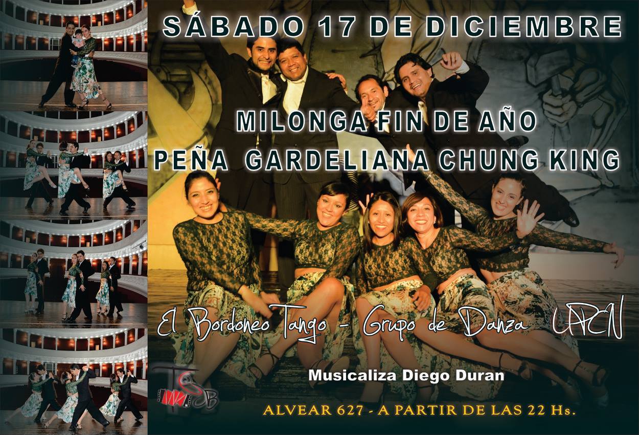 Sabado 17 - Milonga Fin de Año - Chung king