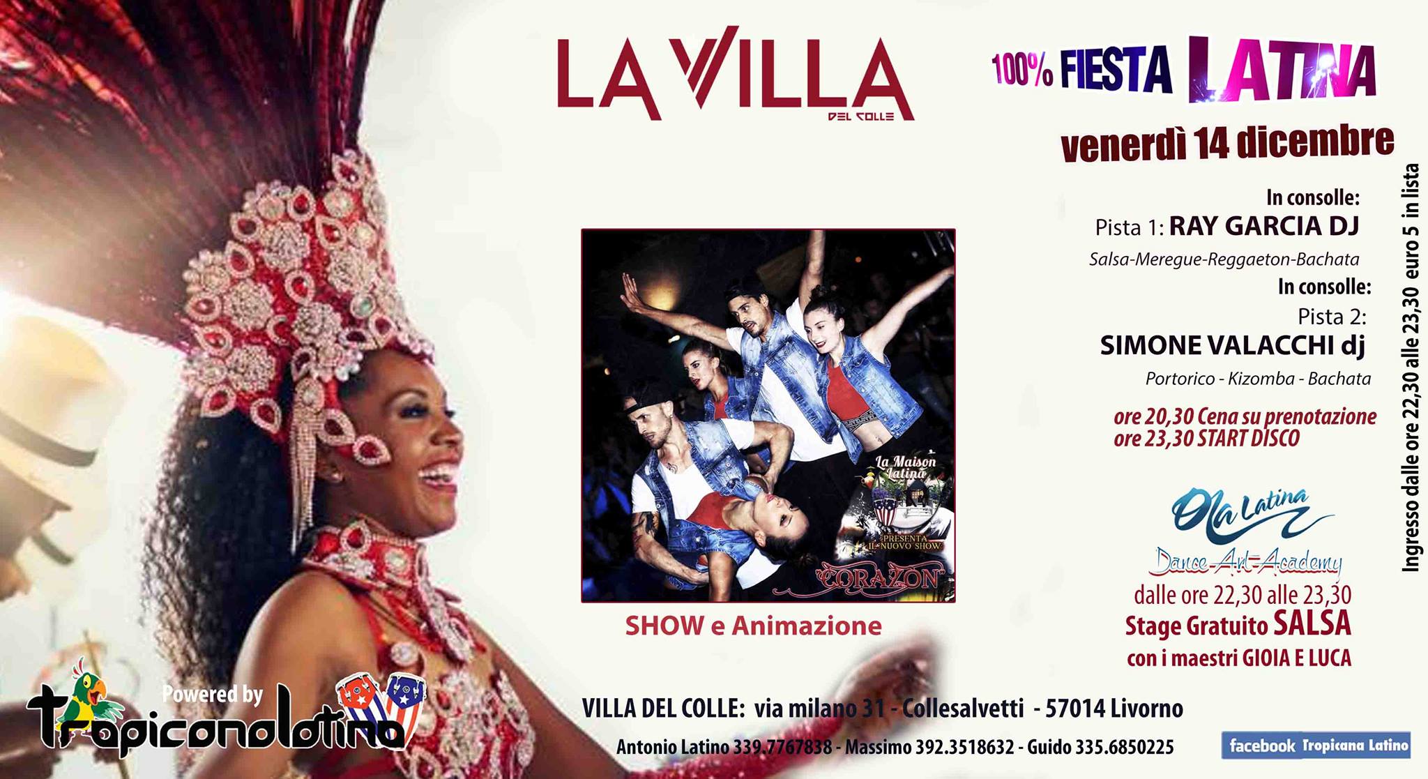 100% Festa Latina il Venerdì a Villa del Colle