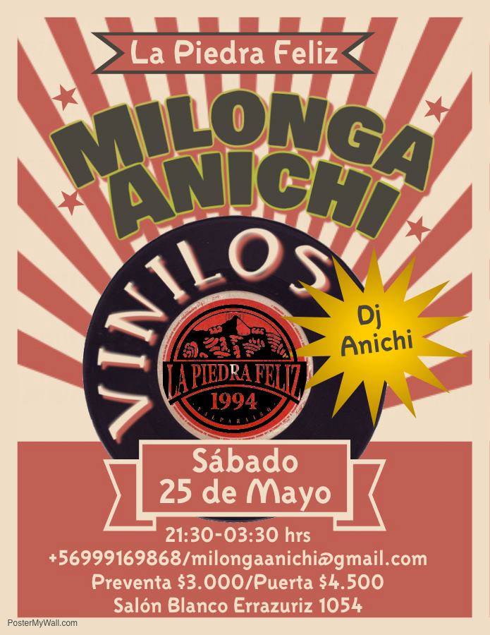 Evocando el ayer Sábado 25 Mayo Milonga Anichi La Piedra Feliz