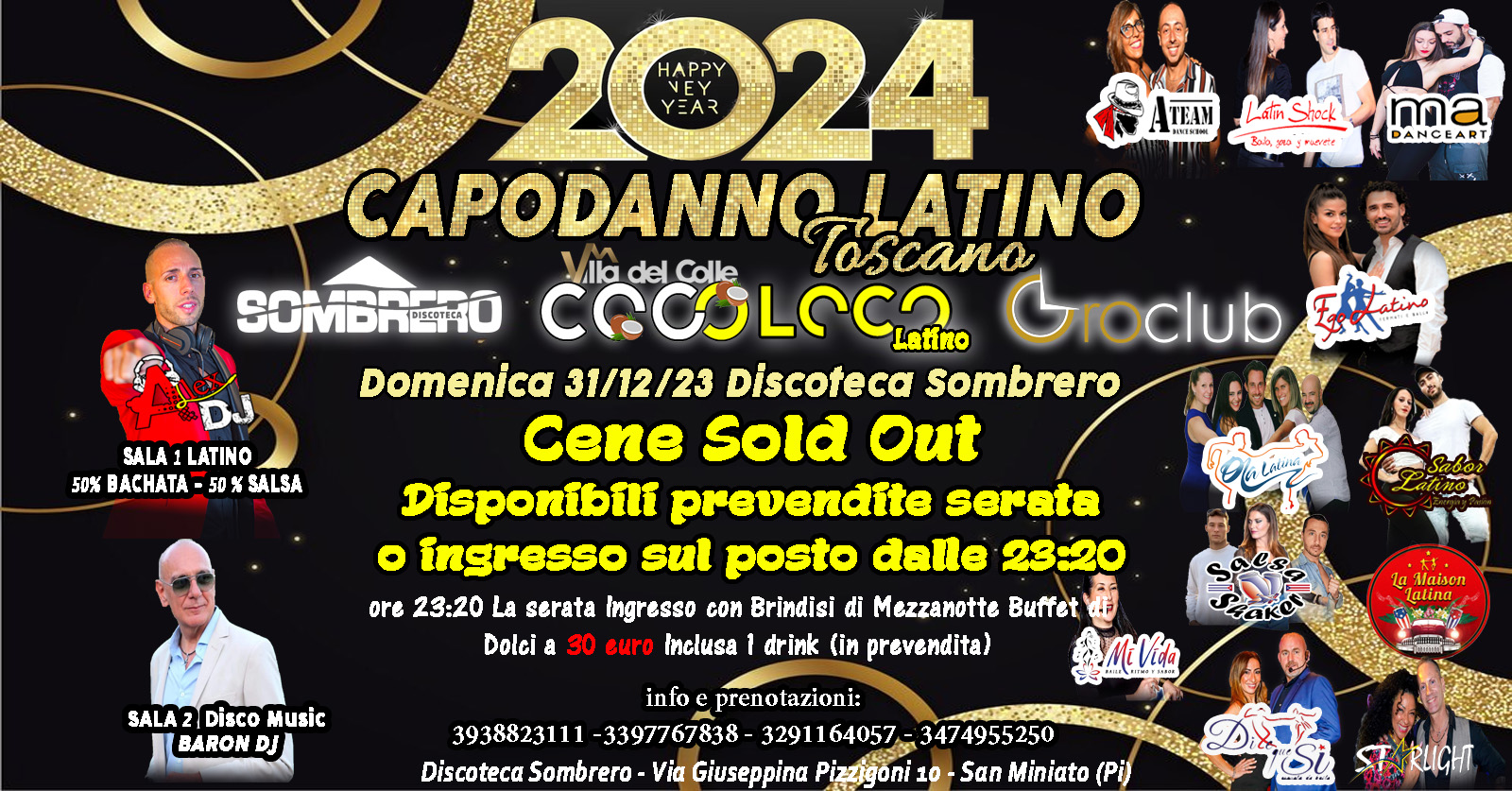 πππ©π¨πππ§π§π¨ ππππ’π§π¨ ππ¨π¬πππ§π¨ 2024 - Domenica 31 12 23 @Sombrero