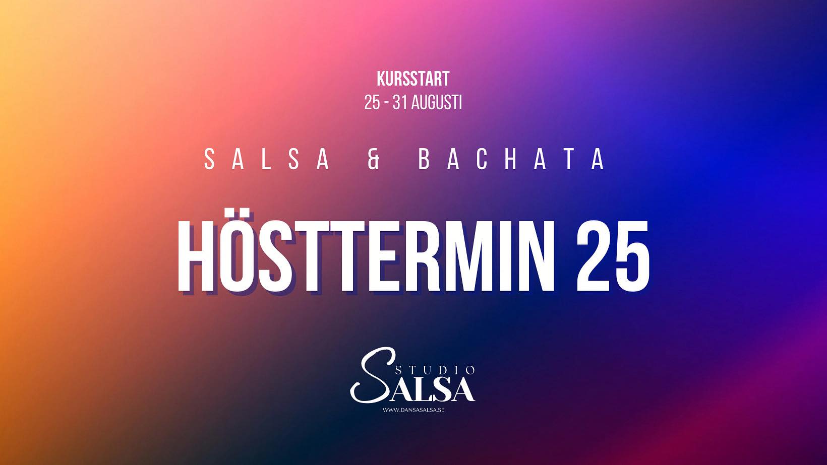 Salsa & bachata! Terminsstart 25 aug-31 aug!