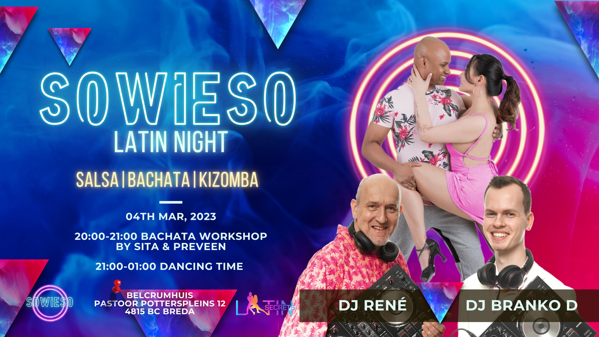 SOWIESO LATIN NIGHT in Breda: Salsa Bachata Kizomba