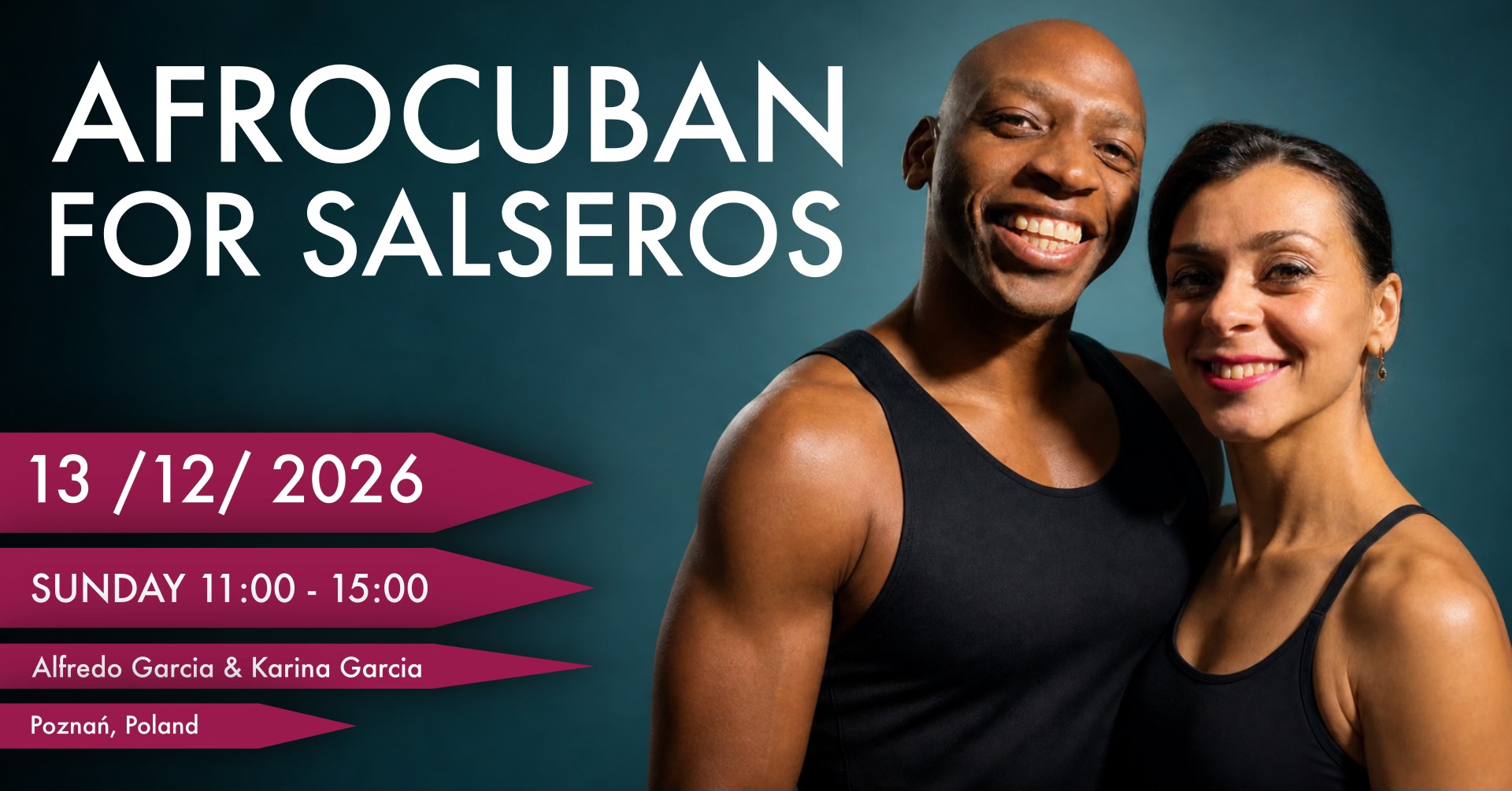 AFROCUBAN FOR SALSEROS: szósty termin cyklu - Alfredo&Karina Garcia
