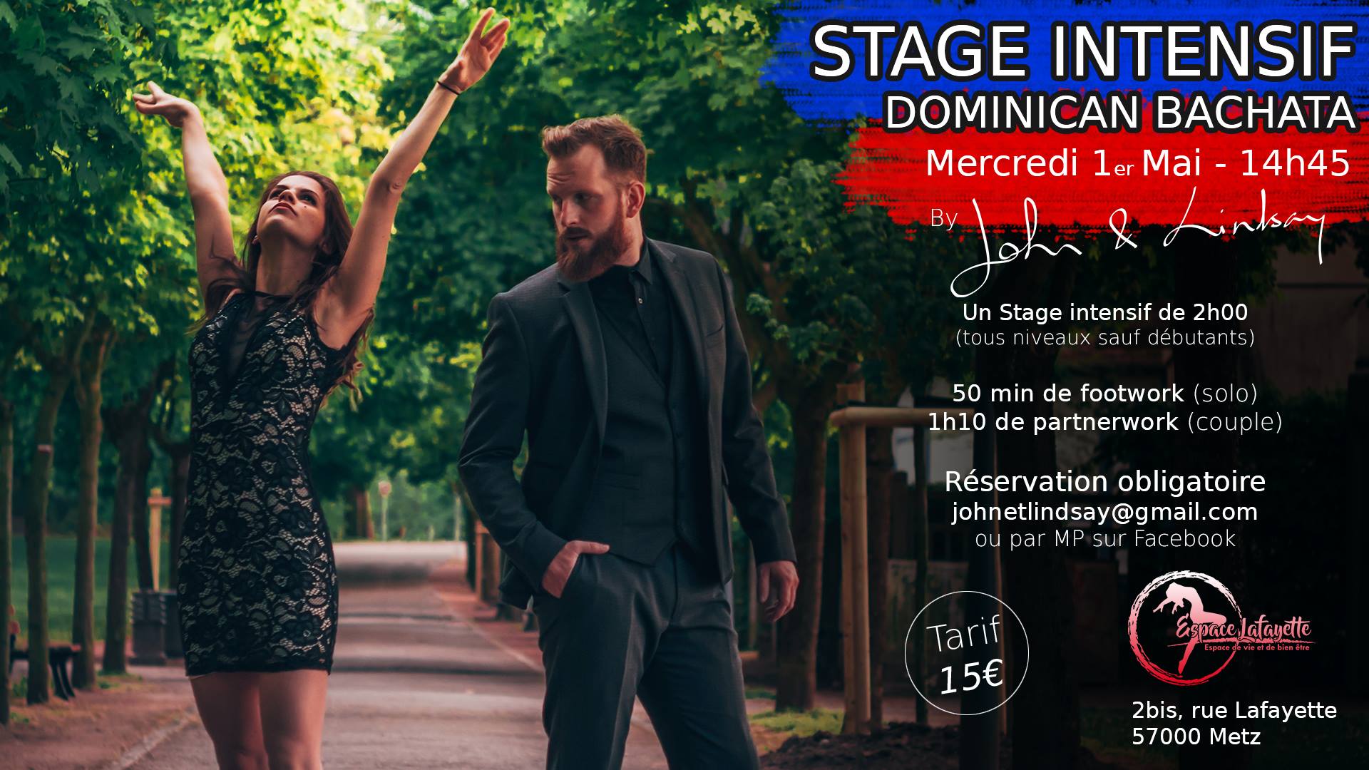 Stage de Bachata Dominicaine with John & Lindsay