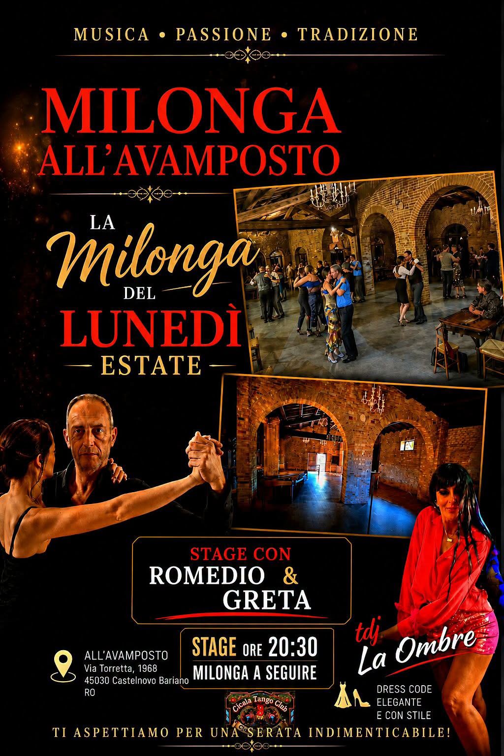 MILONGA ALL'AVAMPOSTO STAGE GRATUITO CON ROMEDIO TDJ LA OMBRE
