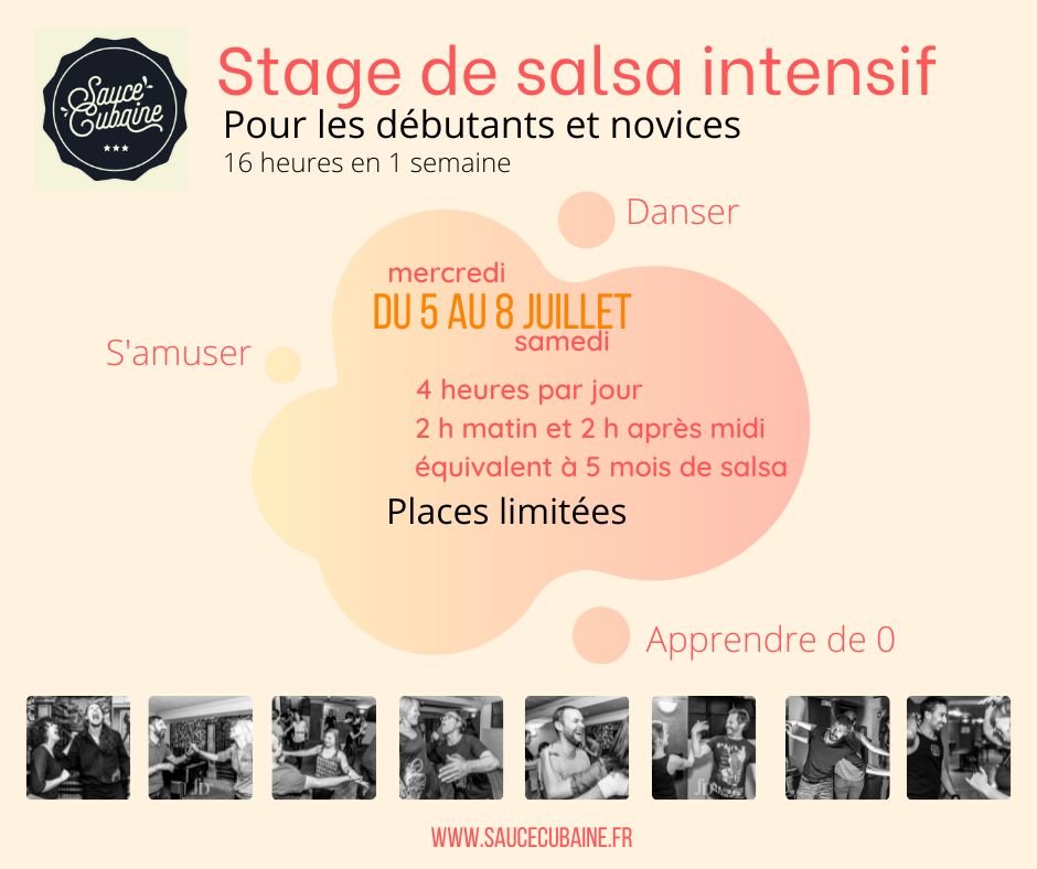 Stage de Salsa pour novices et débutants intensif : 16h